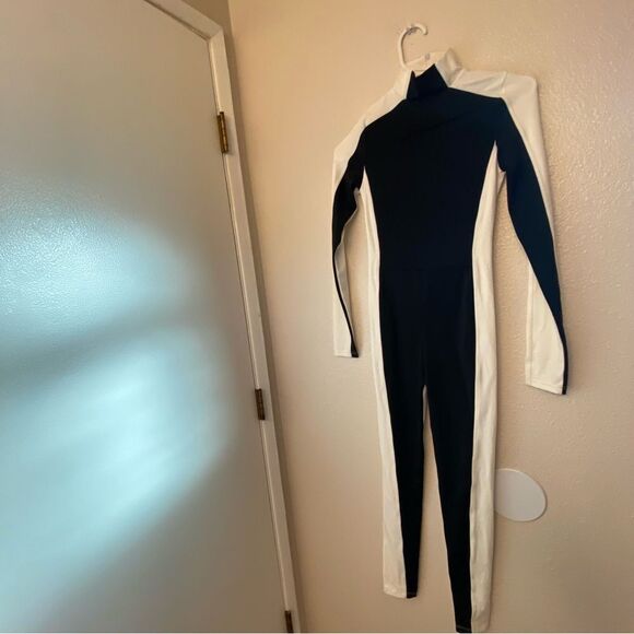 Weissman Elite Dance Costume unitard jumpsuit Black white Destination MT11202 MC - Picture 2 of 10